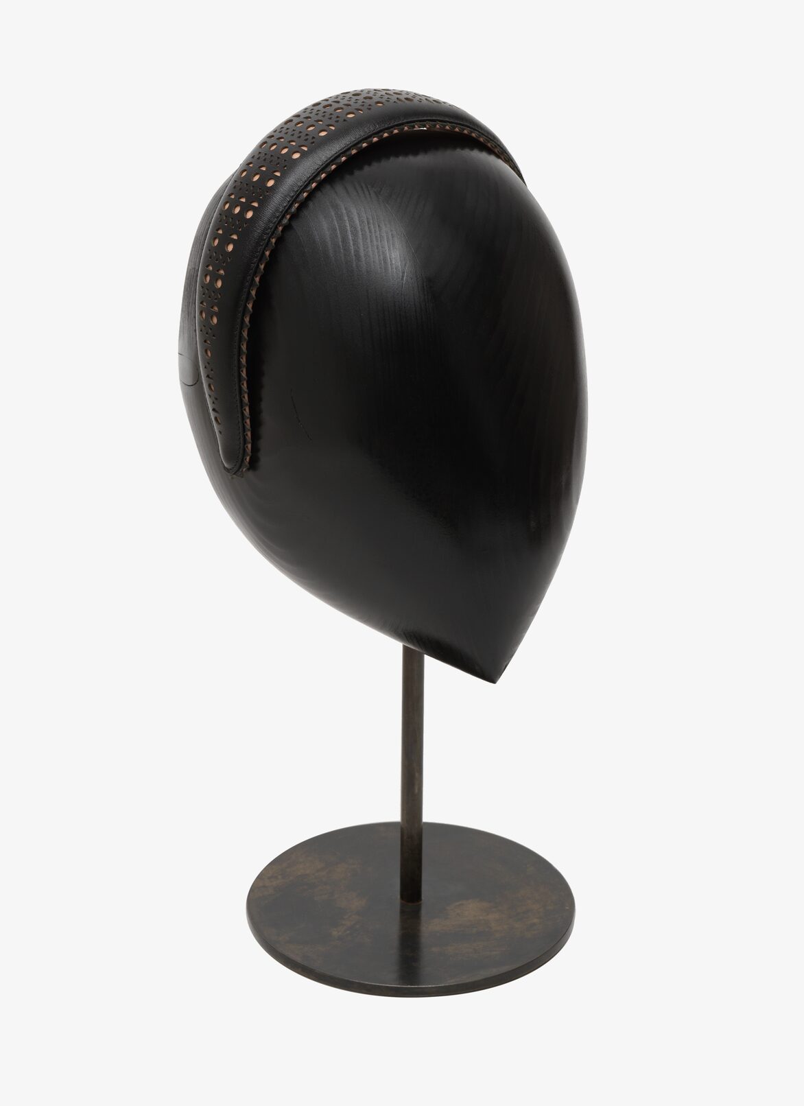 OPENWORK LEATHER HEADBAND ALAÏA BLACK/SAND OPENWORK LEATHER HEADBAND